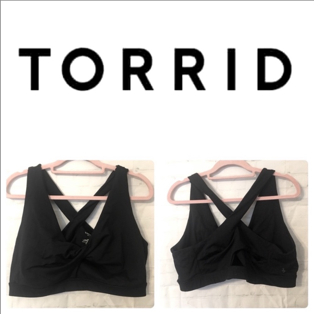 Torrid black sports bra